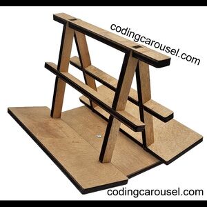 New never used 2-Sided Medical Coding Rotating Book Carousel Stand Wood